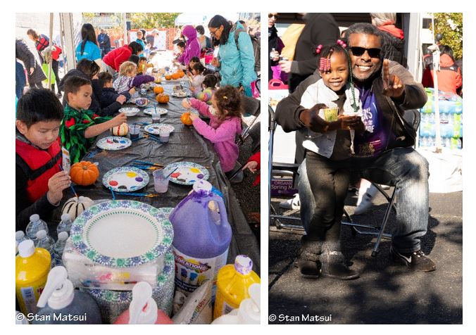 Children spent the afternoon enjoying family-fun activities including pumpkin painting and DIY slime making