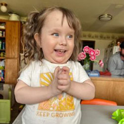 A young girl at home