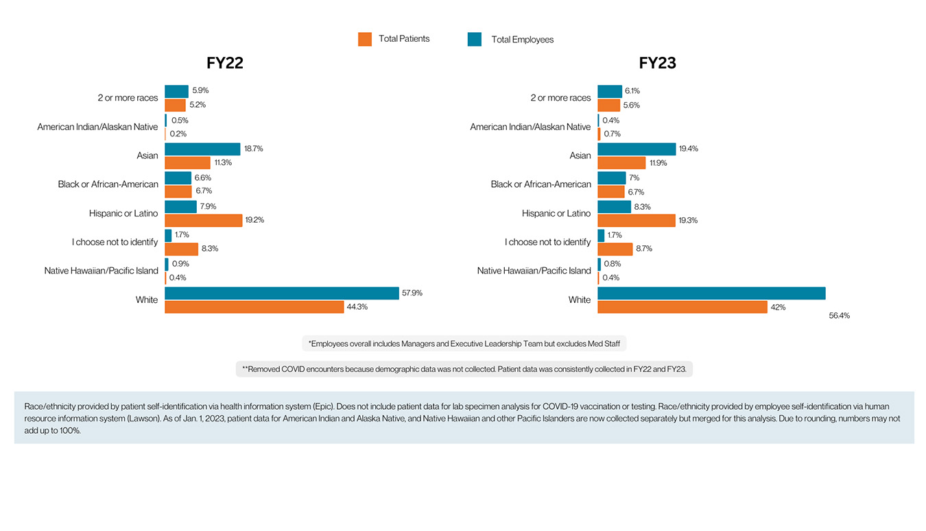 Comparison of Racial/Ethnic Diversity Between Patients and Employees