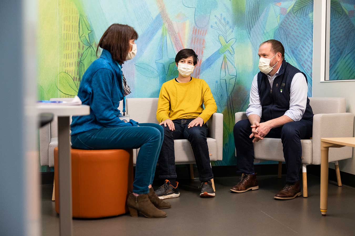 Dr Rockhill consults with a family at Seattle Children's Magnuson