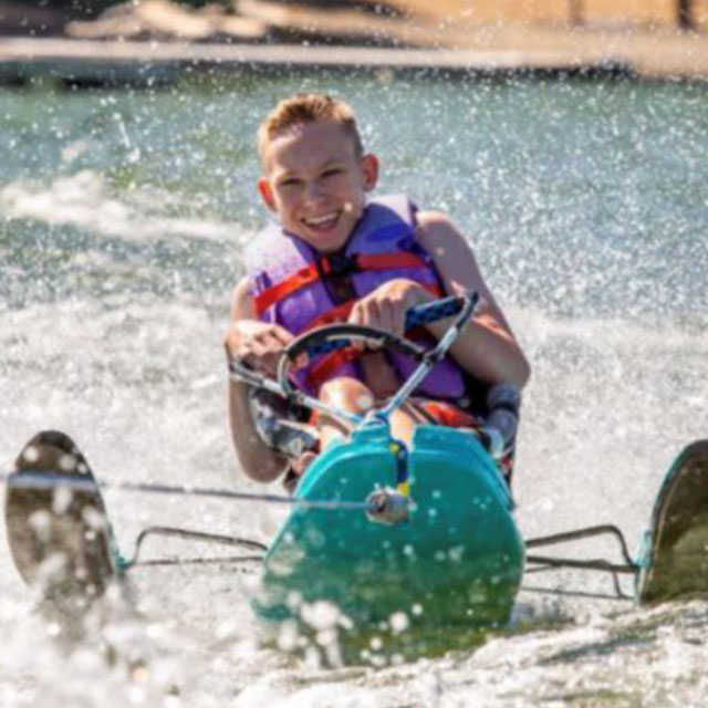 Smiling patient on the water