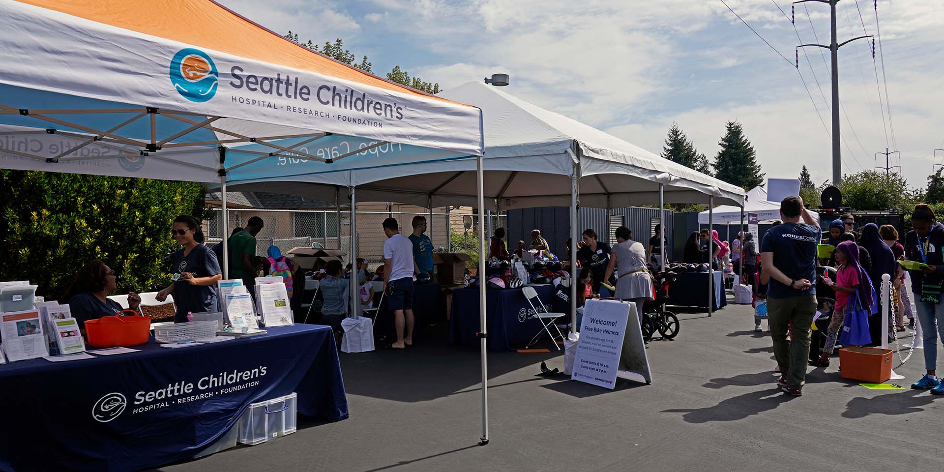 People attend a Seattle Children's event