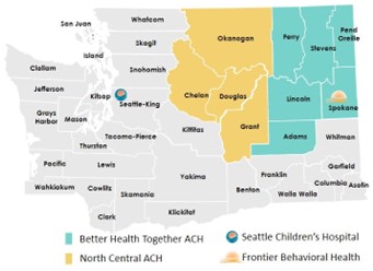 Map of Washington state showing the counties eligible for SAFES