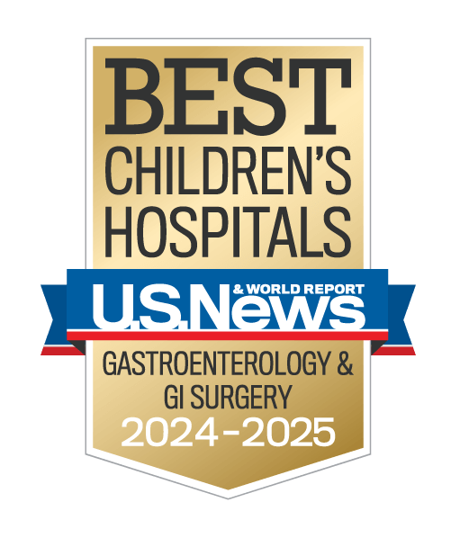 U.S. News and World Report Best Children's Hospitals Badge, Gastroenterology and GI Surgery