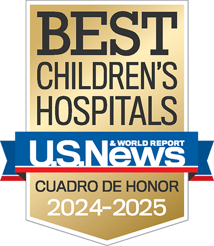 US News and World Report Best Children's Hospitals Badge: Cuadro de Honor