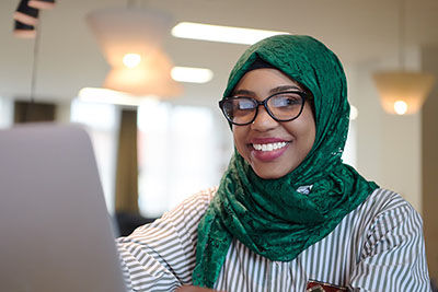 woman in headscarf